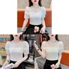 Designer Pearl Embellished Lace Spliced Chiffon Blouse For Summer Casual Wear