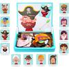 Magnetic Puzzles Face Dress Up Travel Game Double Side Preschool Educational Learning Toy for Kids