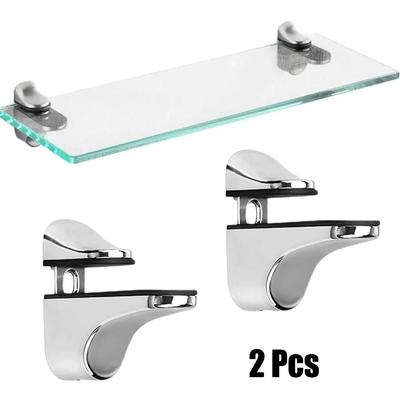 2 Stück Verstellbare Glasregalhalter Klemmen Badezimmer Stützhalter Regale Halter Für 3-20 Mm Dickes Regalglas