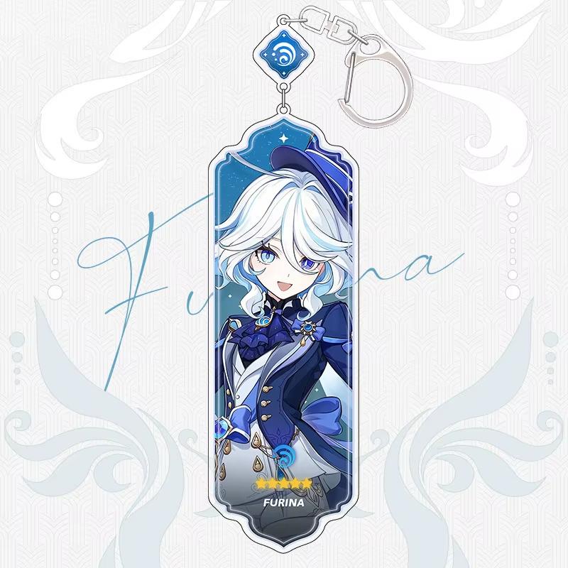 Portachiavi Anime Linnea Flins Durin Mualani Furina Arlecchino Accessori Portachiavi Genshin Impact Ciondolo Carino per Borsa Portachiavi Regalo