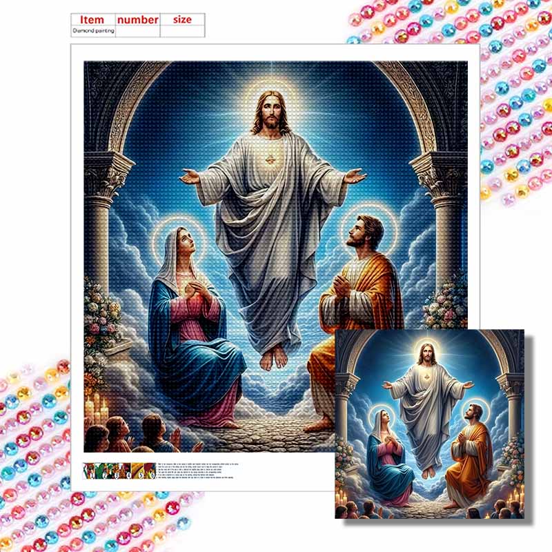 New Arrival 5D DIY Full Circle Diamond Painting "Religious" Embroidery Cross Stitch Home Decor Gift