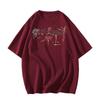 American high street pure cotton white short-sleeved t-shirt women's new summer loose large size trendy brand design half-sleeved top