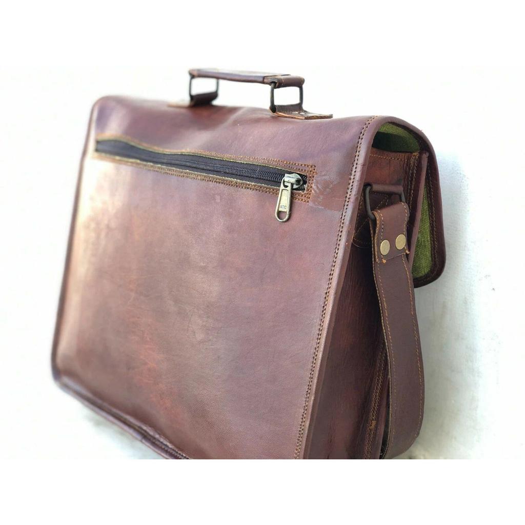 New Leather Men's Business Briefcase Handbag Laptop Shoulder Messenger Bag