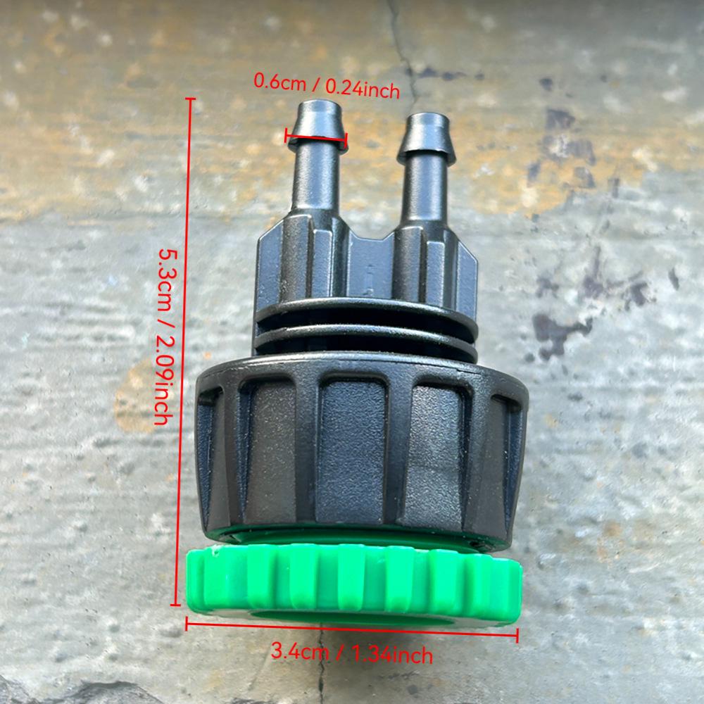 

4mm to 6mm Drip Irrigation Connector, Garden Auto Watering Single/Double Outlet 47mm Tube Connector