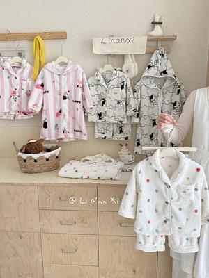 Children's Warm Fleece Pajama Set & Flannel Robe Set 2025