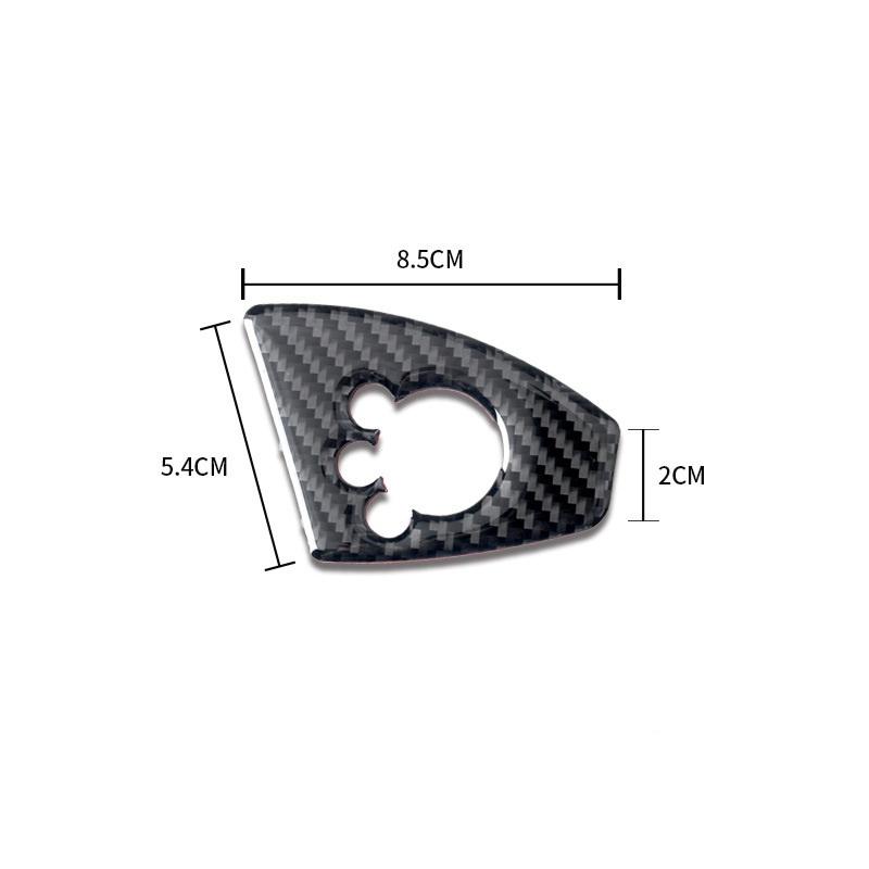 TT 8N 8J MK123 TTRS 2008 ~ 2014 Aksesuarları 2 adet/grup Karbon Fiber Stil Araba İç Otomatik Kapı Anahtarı Düğmesi Paneli Kapak Kılıf etiket
