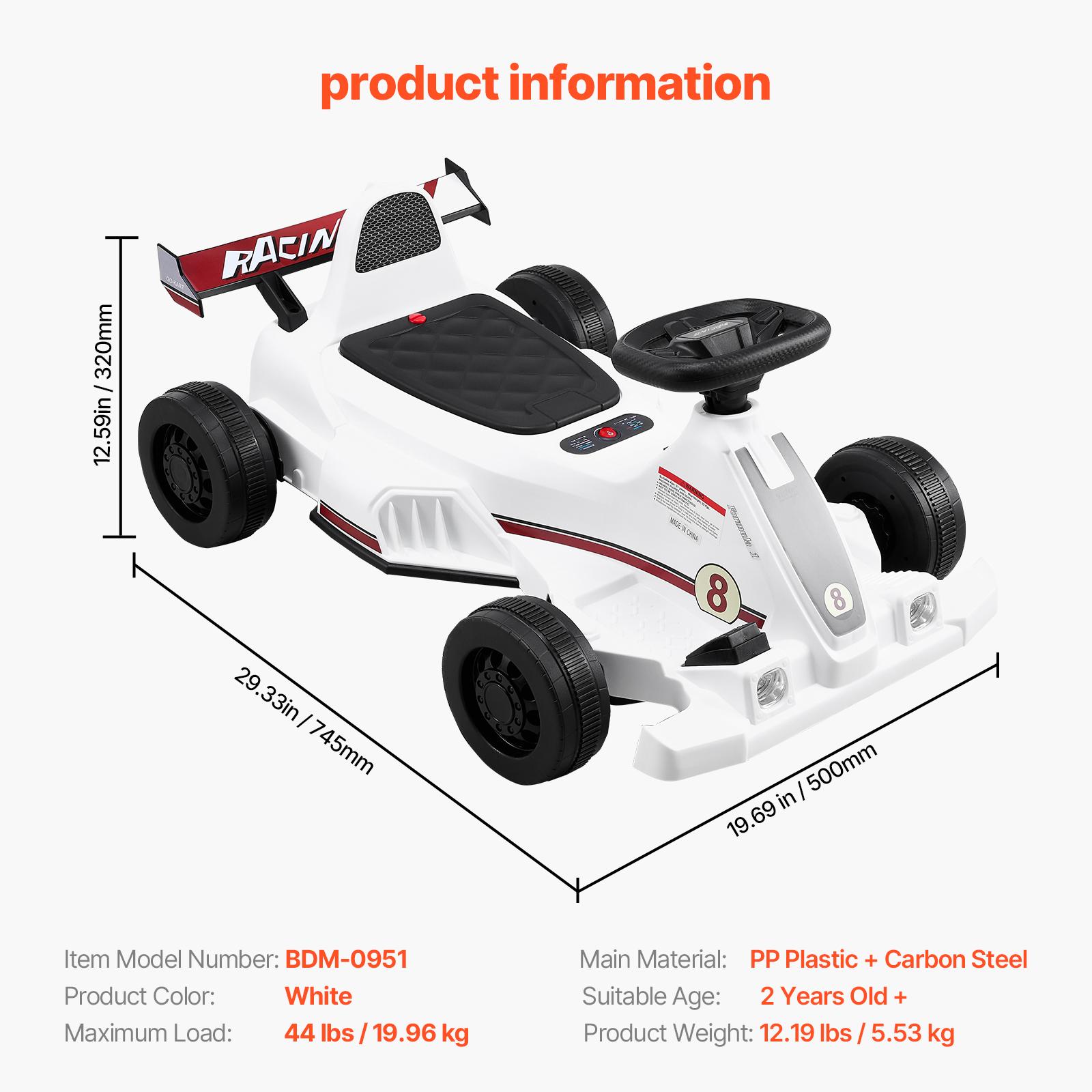 

SucceBuy 6V 4.5Ah Электрический педальный картинг Портативные уличные гоночные игрушки Мотор 20000 об/мин с фарой и клаксоном для детей, подарки для мальчиков
