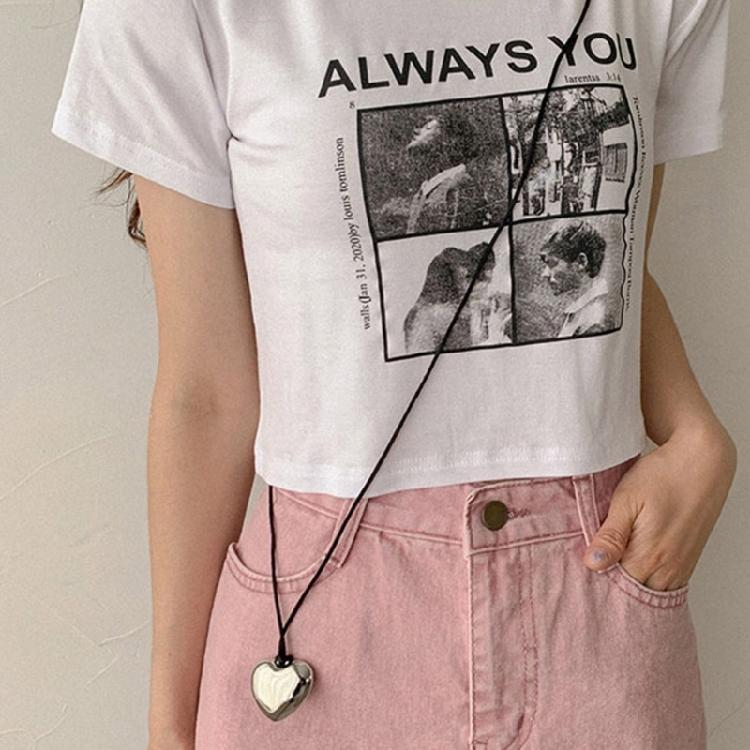 Goth Love Heart Clavicle Chain Women Girls Wedding Jewelry Party Birthday Gift