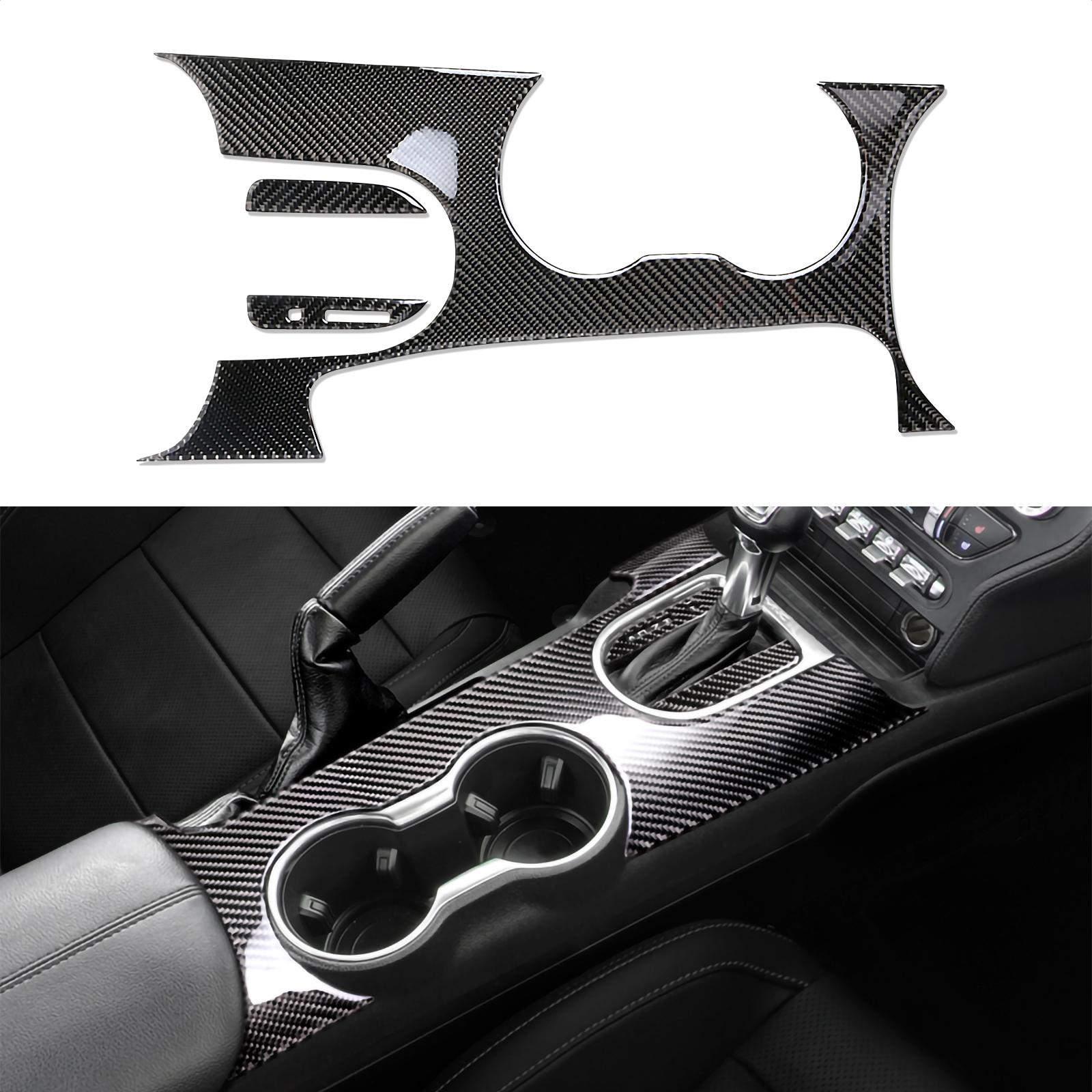 

Углеродное волокно автомобиля панель переключения передач наклейка внутренняя отделка крышка для Ford Mustang GT 2015 2016 2017 2018