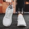Warrior Fashion Simple Trendy Versatile Non-Slip Wear-Resistant Lightweight Low-Top Casual Shoes Men sneakers White Gray WXY(S)-4668N01