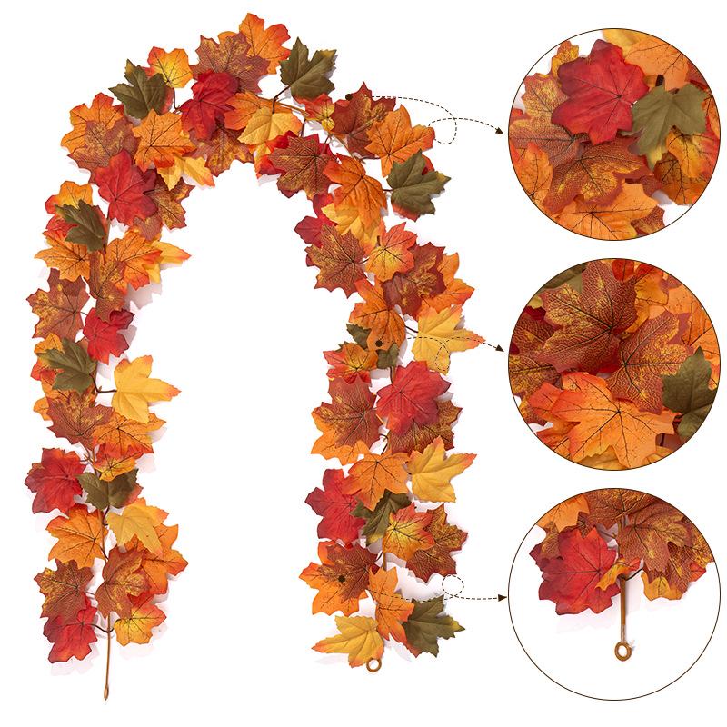 Halloween Maple Leaf Vine Wall Hanging for Christmas and Harvest Festival