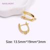 18K Gold Plated Brass Earring Hook Clasp,High Quality Ear Wire For Earring Making Findings,Accessories For Earrings