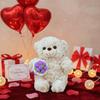 Romantic Bear Wear Rose Doll Woven Valentine's Day Ornament Gifts for Kids Rose Bear Doll  Shop