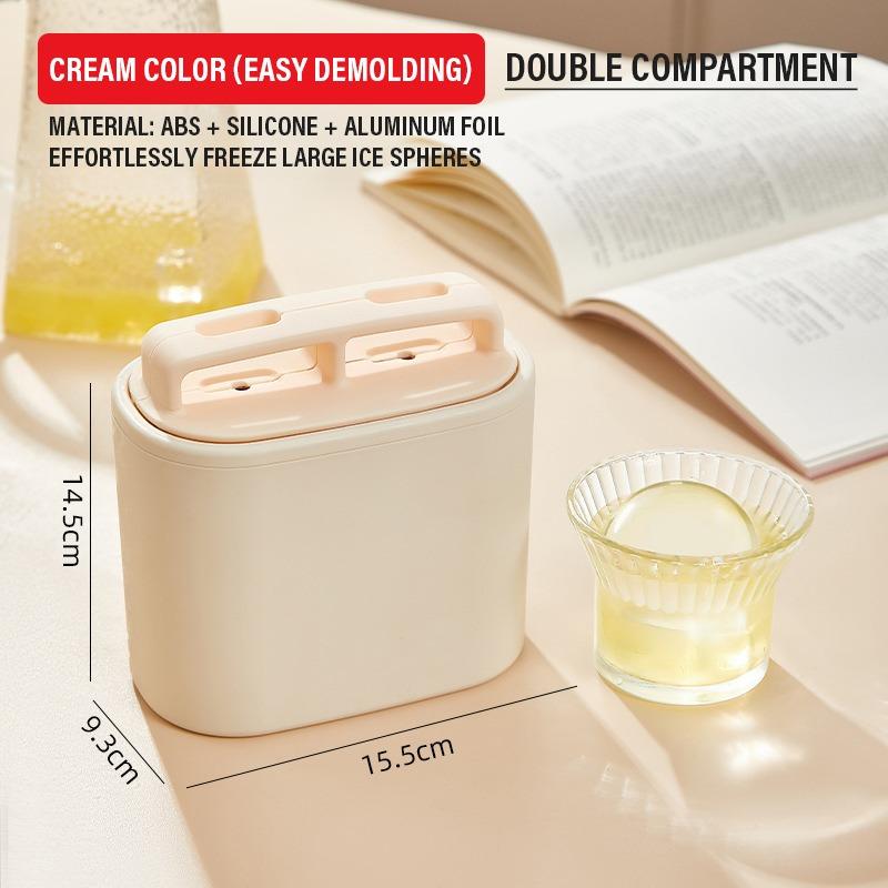 Ice Ball Mold Round Large Ice Cube Tray Reusable Plastic Spherical Ice Maker for Drinks Home Bar Tool Kitchen Gadget BQ6.5CM