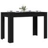 Dining Table Black Oak Effect 120 X 60 X 76 Cm Engineered Wood
