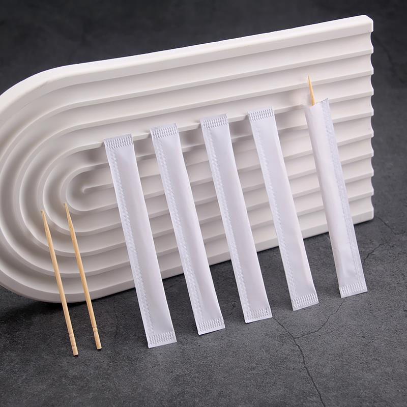 1000Pcs Bamboo Toothpicks Fruit Tooth Picks Restaurant Hotel Tooth Sticks Kraft Paper Toothpicks Individual Packing