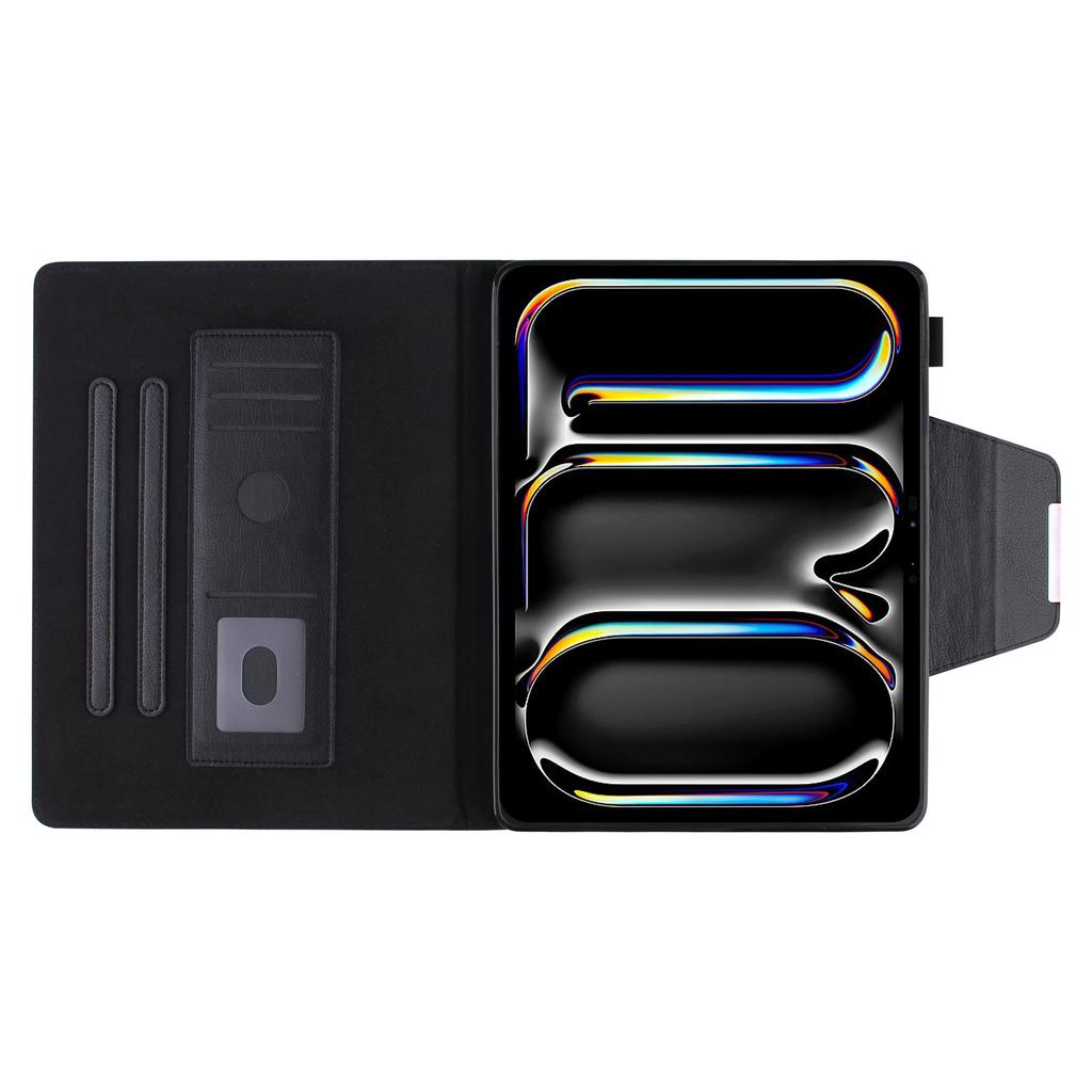 For iPad Pro 11 (2024) Case Adjustable Stand PU Leather Tablet Cover with Auto Wake/Sleep