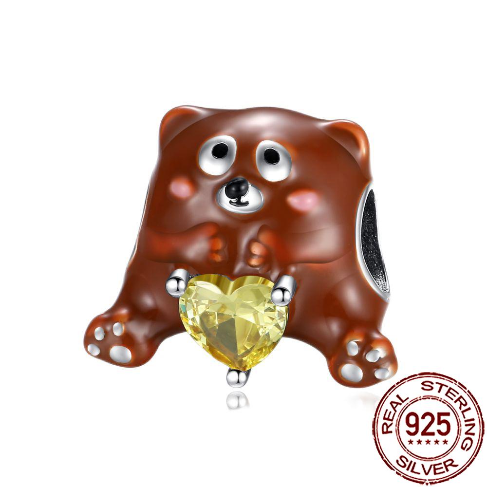 New Charms Copper Cat Dog Flamingo Chameleon Axolotl Animal Beads Fit Bracelet Necklace Women Diy Jewelry