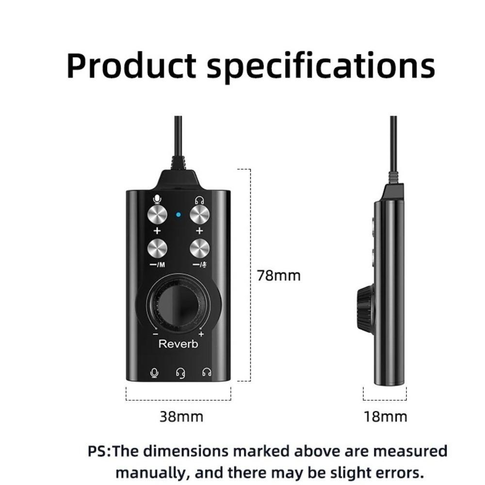 External USB Sound Card ABS Computer Voice Changer New Audio Adapter