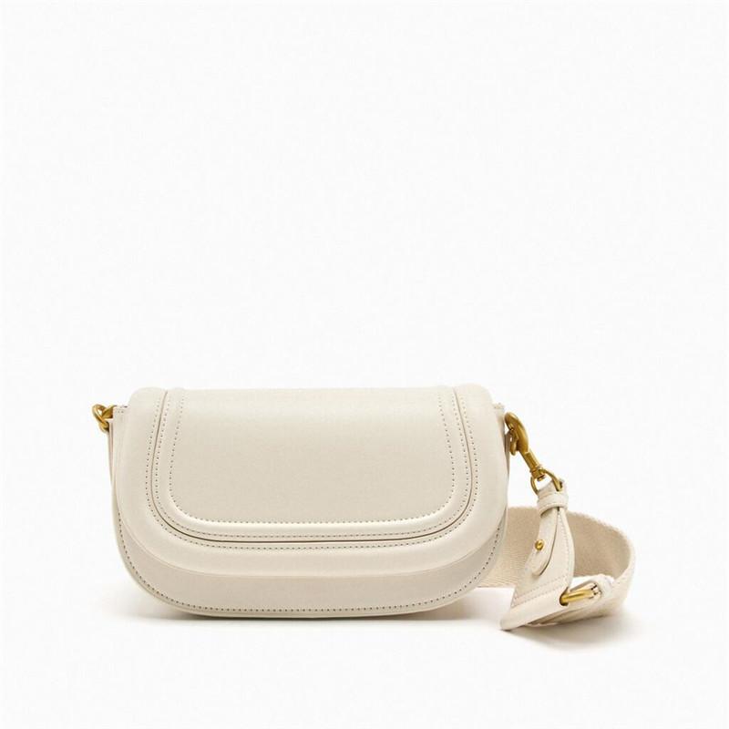 

Solid Color Ladies Shoulder Bags Women S Bags New Saddle Bags Magnetic Buckle Flap Wanted Line Decoration Crossbody Bags бежевый