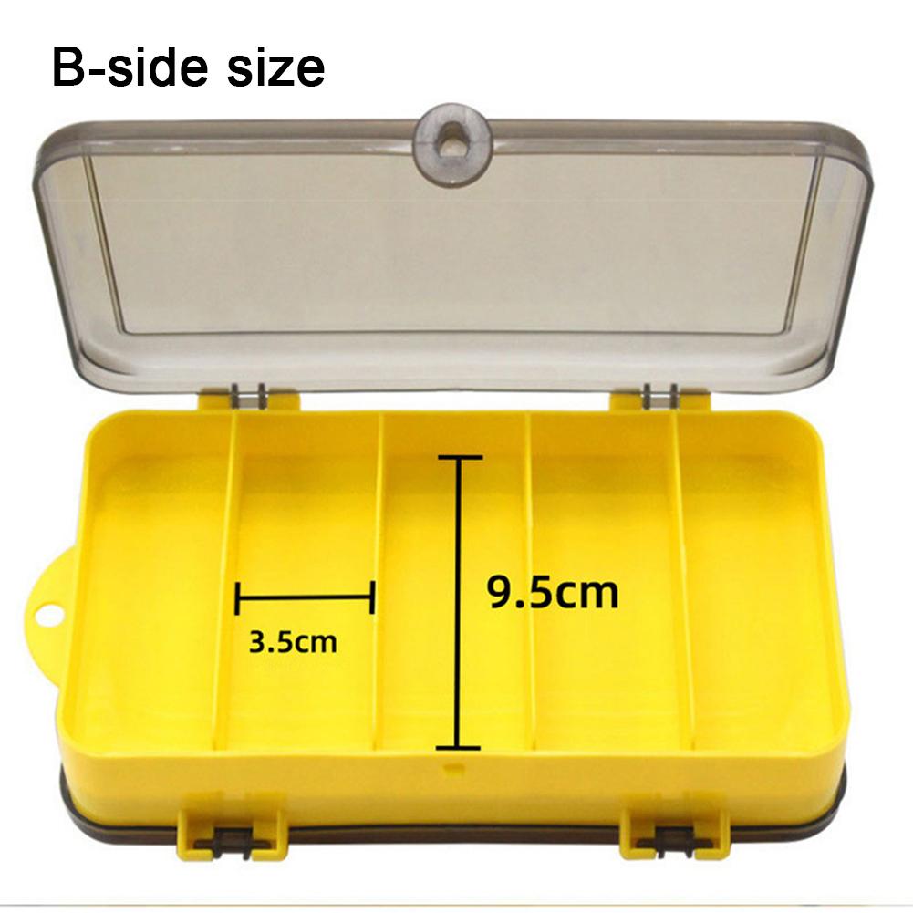 Double Sided Compartments Fishing Tackle Boxes Fishing Lure Box Fishing Bait Tackle Storage Case For Jewelry Beads Earring Hook