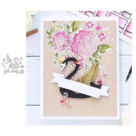 Swan Crown Metal Cutting Dies DIY Scrapbooking Emboss Paper Cards Album Stencil