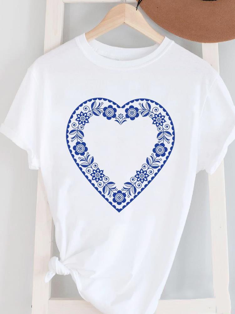 (Asian Size) letter trend 90s lovely Women's Top T Female Print Short Sleeve T-shirts Fashion O-neck Casual Clothing  Graphic Tee