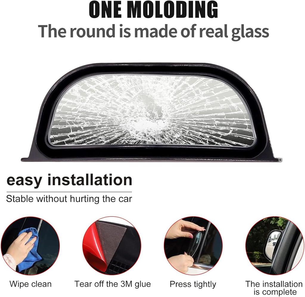 Car blind spot rearview mirror, rear seat auxiliary mirror, safe getting off