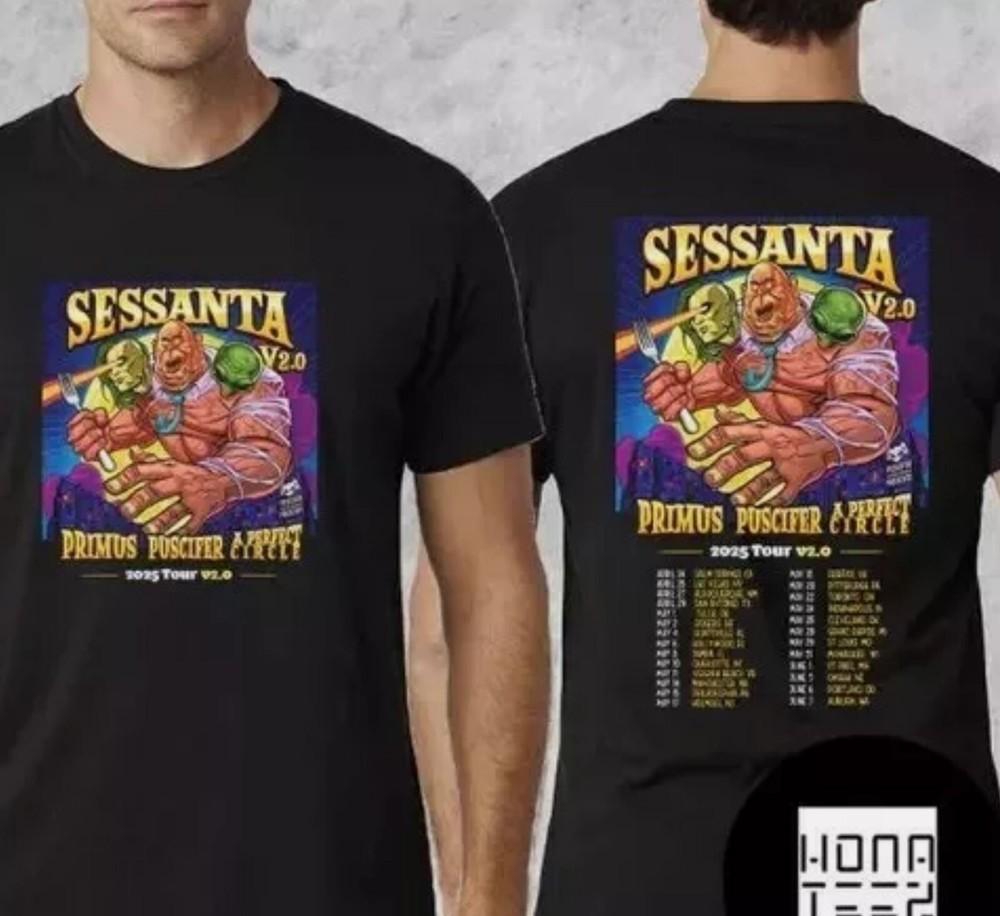 

A PERFECT CIRCLE And PRIMUS And PUSCIFER Sessanta V2.0 Tour 2025 Fan Gifts Shirt L