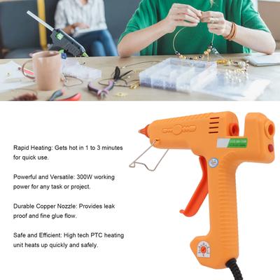 300W Glue Melting Gun Hot Glue Gun Mini Heating Glue Gun for DIY Home Repairing School Arts Decoration Craft Glue Heating Gun
