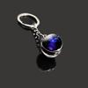 Kulatý svítící krystal zvěrokruhu Keychain - Panna & Lev