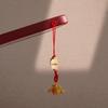 Ancient Gold Good Luck Red Rope Keychain Pendant