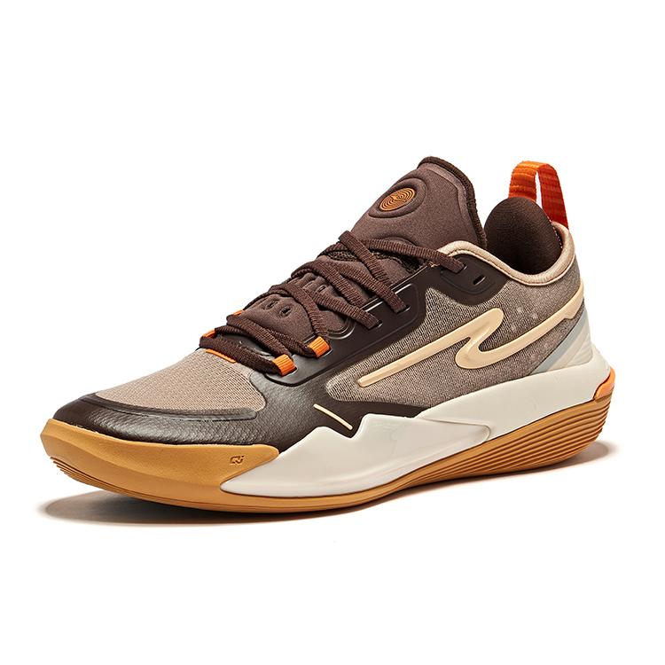 Erke Qixi Professional Combat Shock Absorption Rebound Low-Top Basketball Shoes Men sneaker Chocolate 51124304172-806