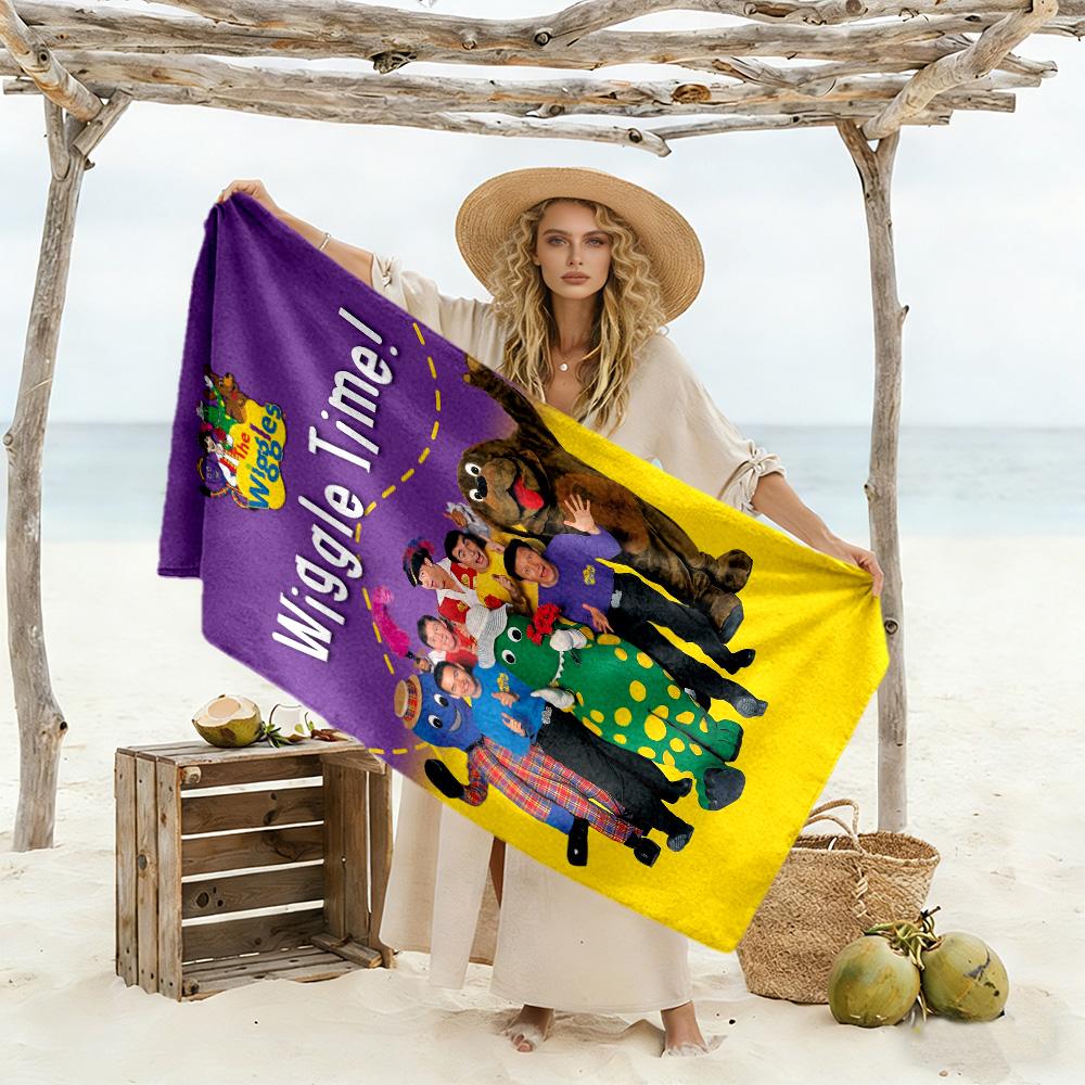 The Wiggles Singing Show Beach Towel Super Soft & Absorbent Comfortable Lightweight