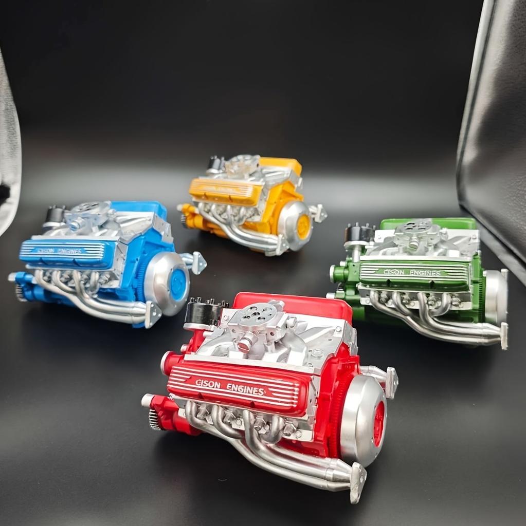 Engine Model Figurine, An Eight-cylinder Engine Creative Model, Featuring A Retro Mechanical Style, Suitable for Decoration In