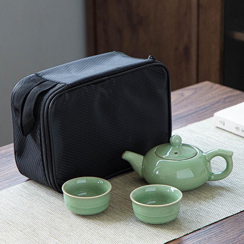 Керамический дорожный чайный набор из печи Гэ