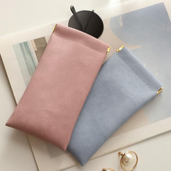 Pouzdro na brýle Pouzdro na brýle Vodotěsná měkká umělá kůže odolná proti rozbití Pouzdro na sluneční brýle se samozavíracím designem Cestovní pouzdro s tenkým rukávem