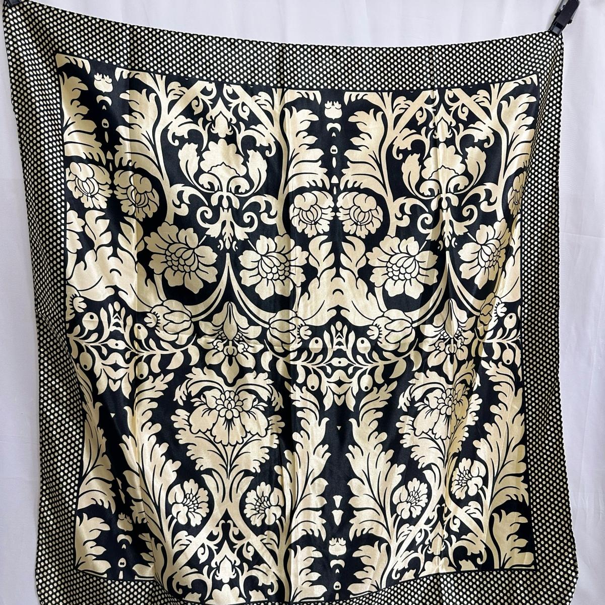 Scarf Square Woman Hijab Bandana Handkerchief Satin Scarves Woman Headscarf Luxury Print Headband Ladies Fashion Gear 2026 90x90cm