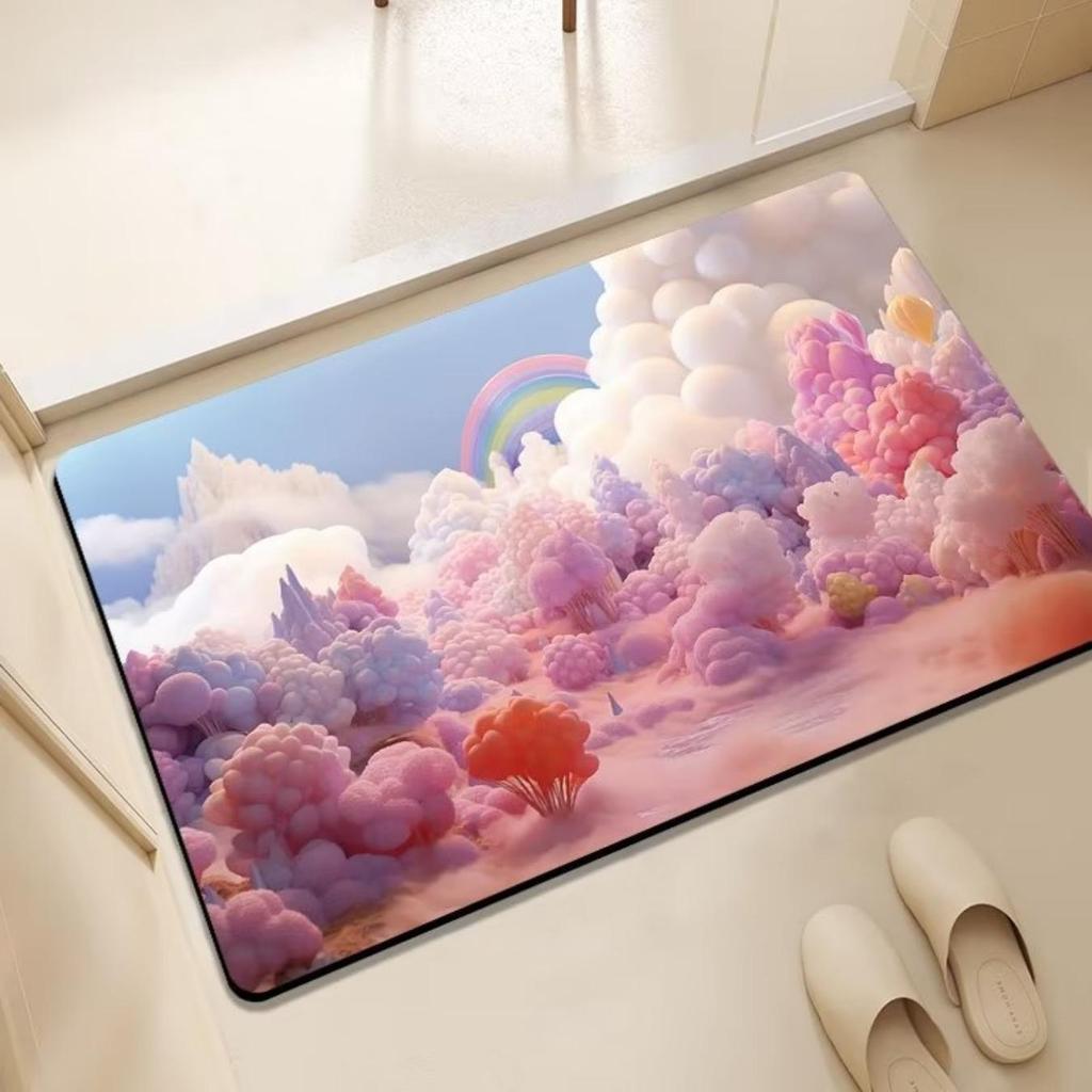 Rozsievková potlač Kúpeľňa Zahusťovacia rohož Vaňa Protišmykové koberce V umývadle Vaňa Bočná podlaha Koberec Sprcha Rohožka pred dverami Pamäťová pena 3D podložka