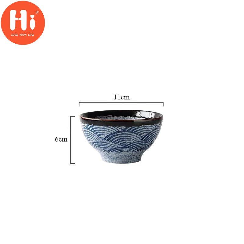 Hi Japanese Style Ceramic Rice Bowl Ramen Bowl Salad Noodle Soup Bowl Restaurant Steak Plate Kitchen Tableware Home Decoration