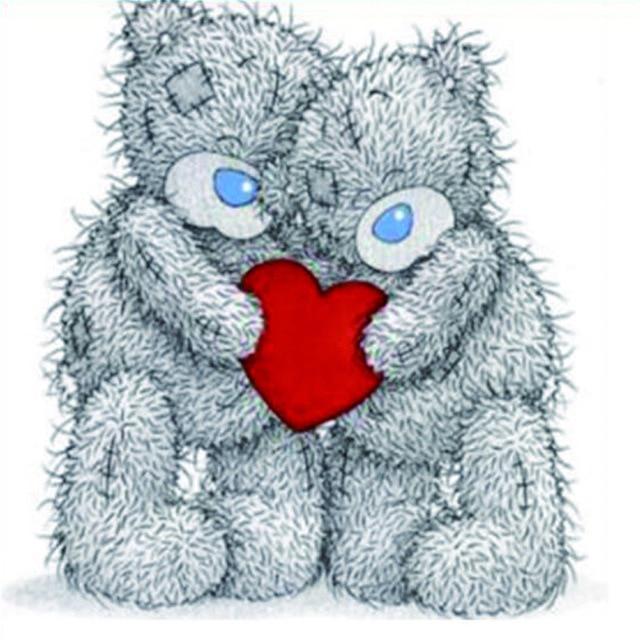 Diamond Painting Cute Animal Teddy Bear Round Diamond Embroidery Mosaic Home Decoration Pattern