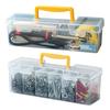 Toolbox Small Parts Screwdrivers Wrenches Transparent Storage Box with Adjustable Compartments Impact-Resistant Organizer Case