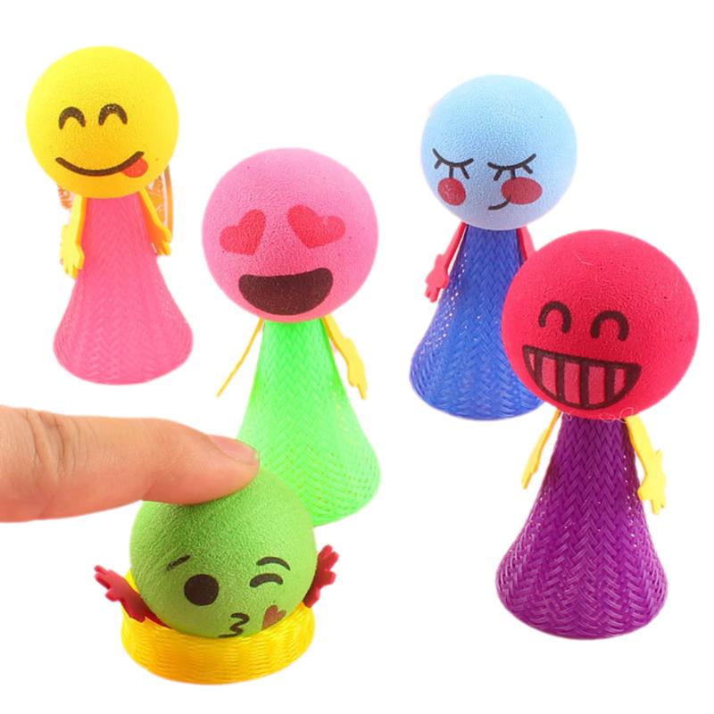 5/10 stuks Schattige Springende Pop Veer Speelgoed voor Kinderen Verjaardagsfeestjes Bedankjes Traktatie Jongen Meisje Gastcadeaus Schoolprijs Goodie Bag Vullers OneSize green