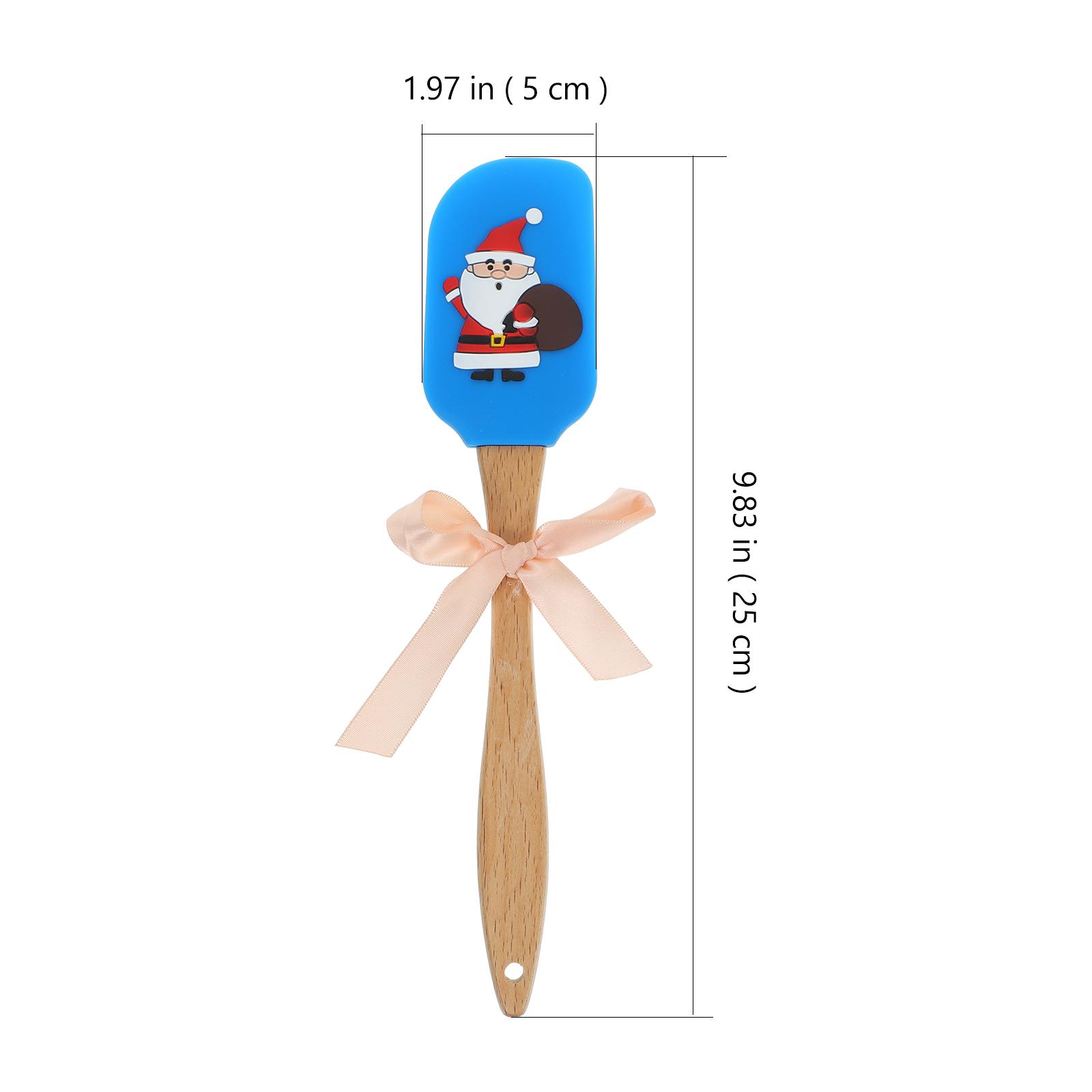 

1Pcs Snowman Spatula Silicone Butter Scraper Wooden Handle Mixing Bowl Tool Holiday Kitchen Baking Accessory синий