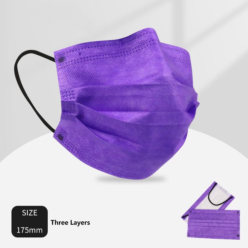 50 stk 3/4 lags maske ansiktsmasker smelteblåst stoff engangs sikkerhet støvbeskyttende masker voksne ikke-vevd øreløkke masque