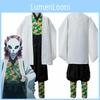Premium Demon Slayer Kimetsu No Yaiba Sabito Cosplay Kostüm Stilvolles Atmungsaktives Kimono-Outfit