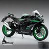 1/9 Kawasaki Ninja ZX-10R Hochleistungs-Superbike Legierungsmetall Druckgussmodell Motorrad Sound & Licht Hohe Simulation Sammeln