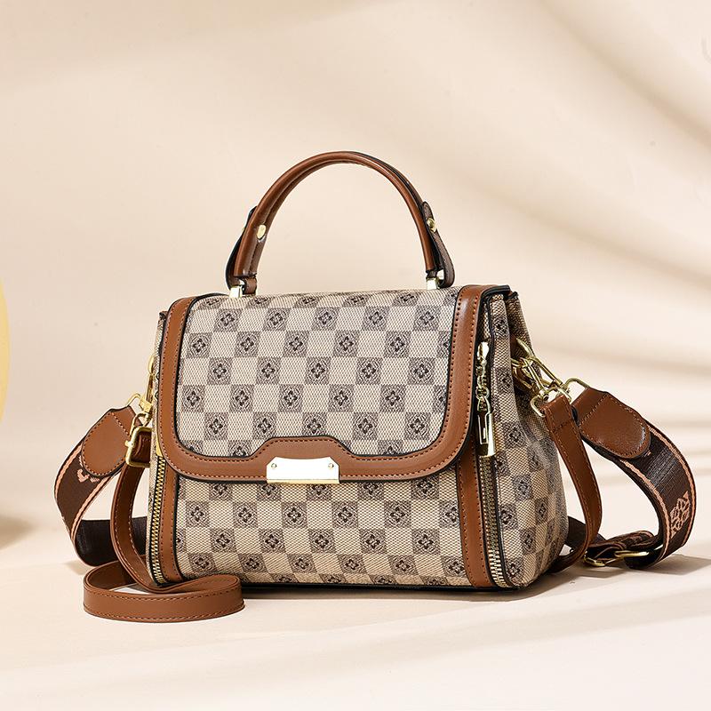 Women's handbag popular shoulder messenger bag trendy fashion bag atmospheric mother bag large capacity simple brand