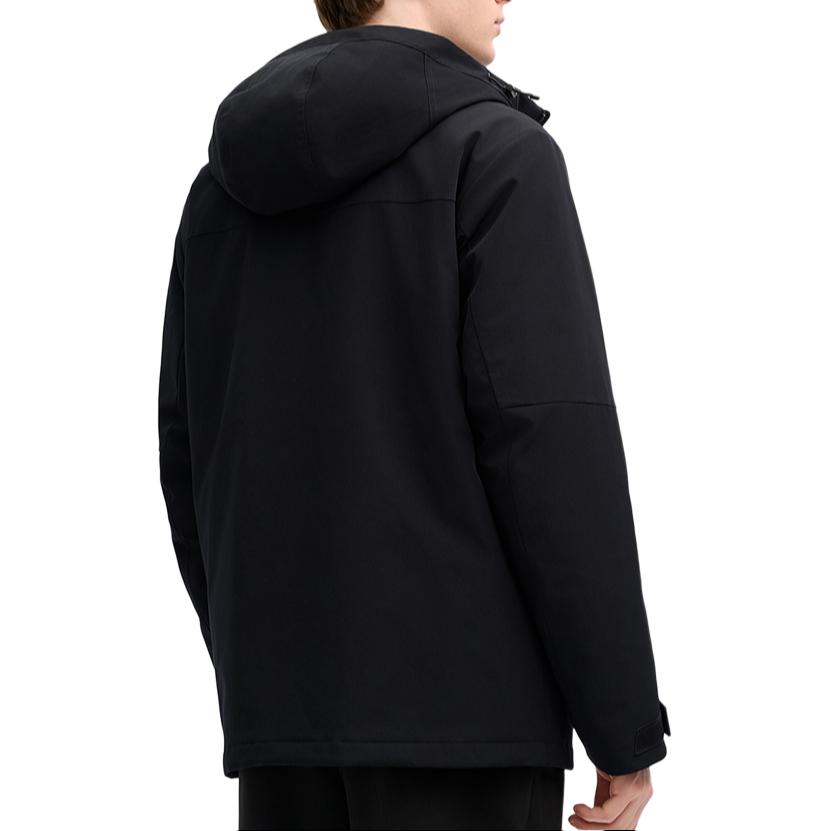 Fila Heritage Series Fashion Casual Water-Resistant Comfortable Warm Cotton Jacket Men Jackets Black F11M518903F-BK