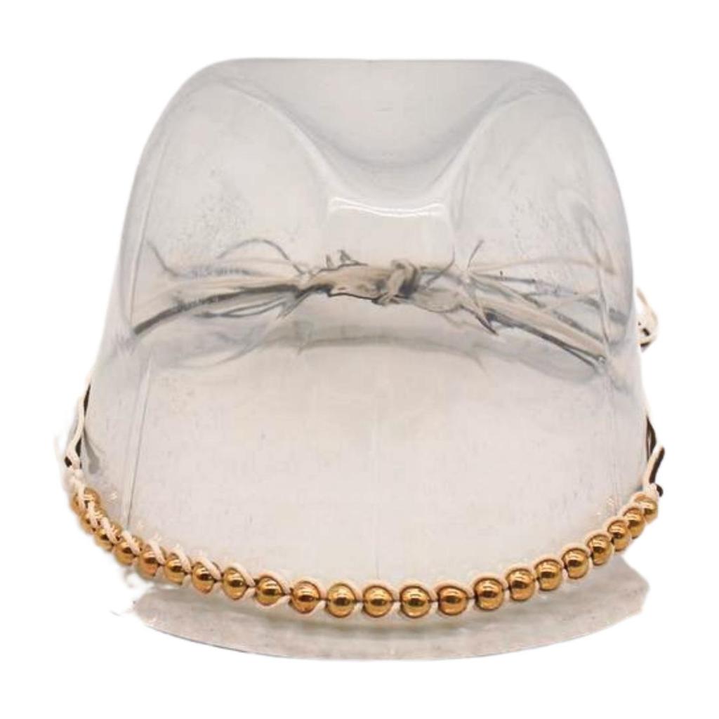 Big Brim Gold Acrylic Chain Felt Hat Solid Color Cashmere Jazz Hat French Top Hat